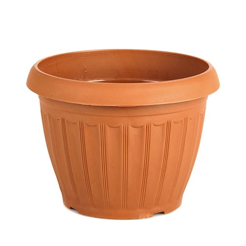 Plastic Pot Terracotta Round 18x14cm