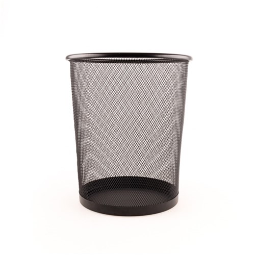 Waste Bin Metal Mesh Black 23x27.3cm