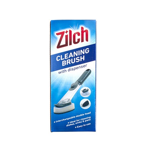 Cleaning Brush w Dispenser  24cm 2 Asst Cols