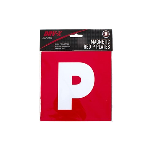 P Plate Red VIC WA Magnetic 2Pk