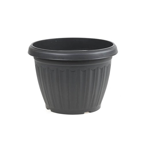 Plastic Pot Grey Round 23.5x17