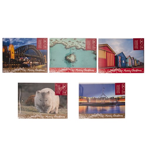 Cards Xmas Box 10 113x165mm Australian