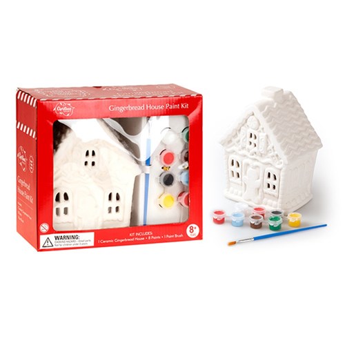 Terracotta Paint Your Own Xmas Gingerbread House Kit
