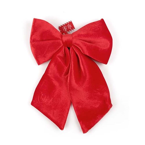 Bow Xmas Large Red Velvet 34x44cm