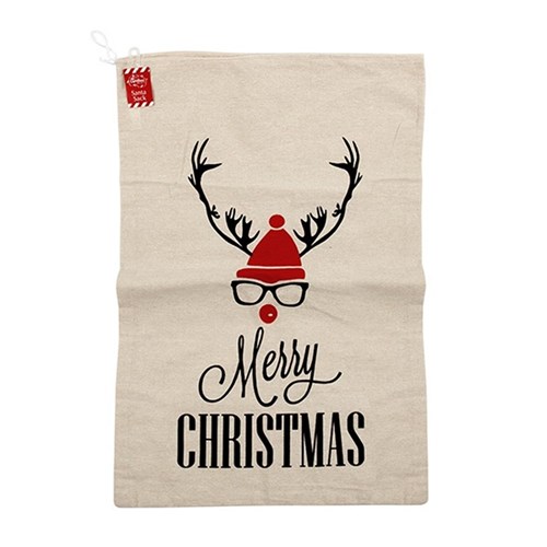 Sack Xmas Linen 48x66cm