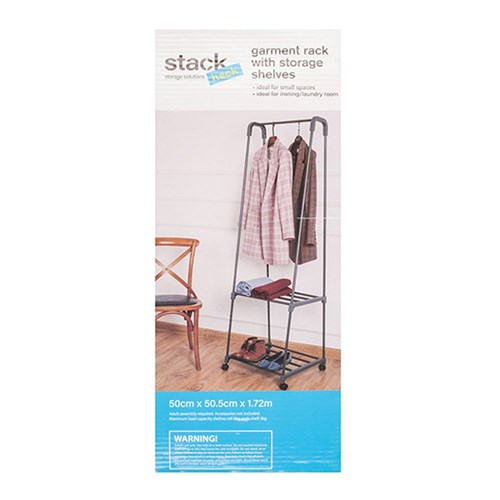 STHK Garment Hanging w Shoe Rack 50x50.5x172cm