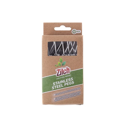 Naturally Better Pegs Metal 10pk S/S304
