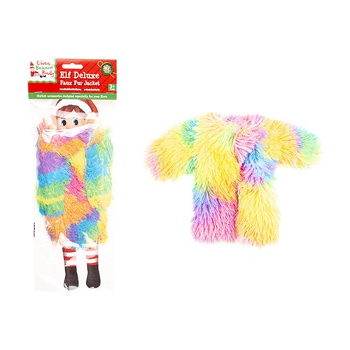 Xmas Elves BB Elf Deluxe Long Fluffy Faux Fur Jacket