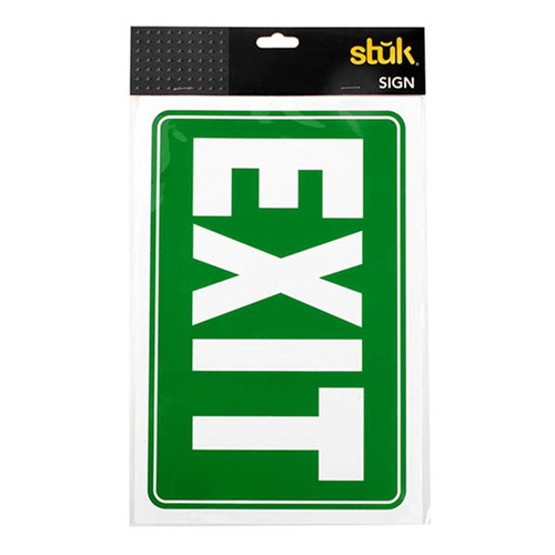 Sign Green Exit 20x30cm
