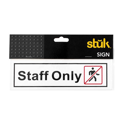 Sign Staff Only 6x20cm