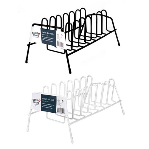 Dish Rack Metal 35.5x15x13cm 2 Asst Cols