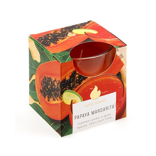 Candle Scented in Glass Jar 25 Hour Papaya Margarita 73x80