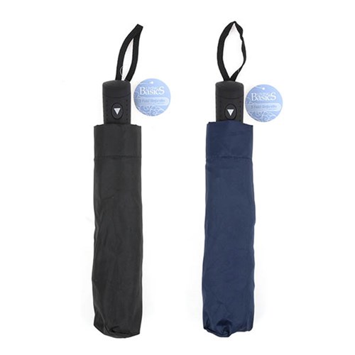Umbrella 3 Fold Auto Open 98cm Dia 2 Asstd Cols