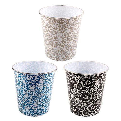 Print Waste Bin Dia23cm H25cm 3 Asst Cols PP