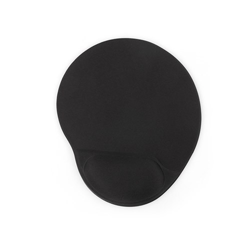Mouse Pad w Foam Wrist Rest Black