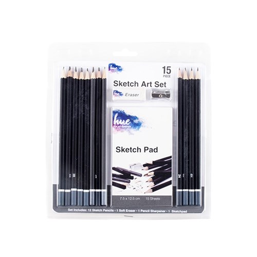 Sketching Set w Sketch Pad 15Pc W19 FSC Mix Credit