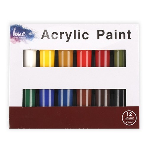 Acrylic Paint Jars 12Pk 22ml