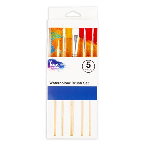 Brush Set Watercolour Synthetic 5Pc W16.2 FSC 100%