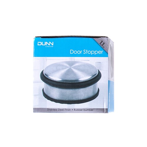 Security Door Stop 10cm S/Steel w Rubber 1.1kg