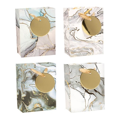 Gift Bag 210gsm Colour Swirl Foil Small 11.5x15x6.5cm Asstd