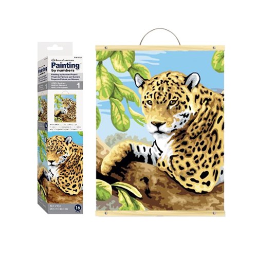 PBN SCROLL Leopard In Tree