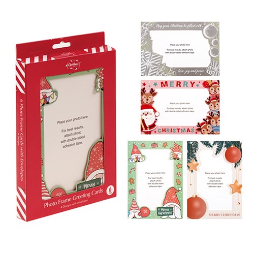 Cards Xmas Box 6 125x180mm Photo Frame
