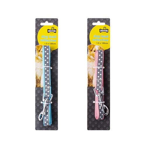 Dog Lead Reflective 2 Asstd Colours Size 1.5cm x 120cm