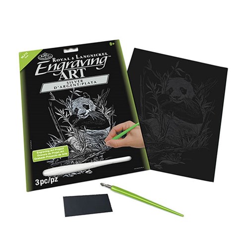 Silver Engraving Panda