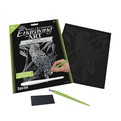 Silver Engraving Cockatoo