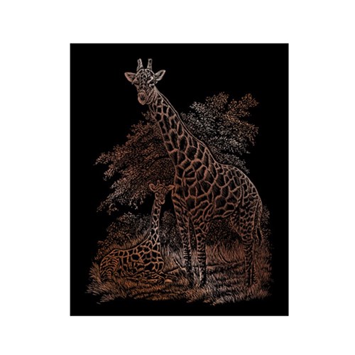 Copper EA Giraffe & Baby