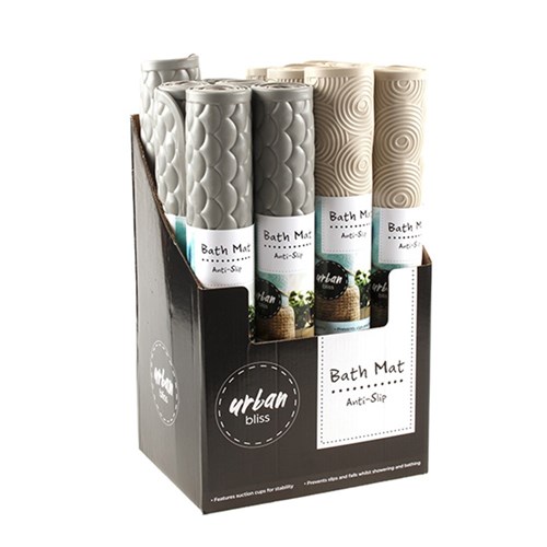 Bath Mat TPE 69x38cm 2 Asstd Styles