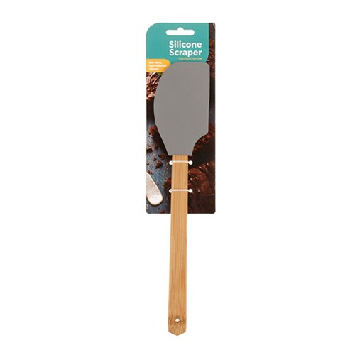 Silicone Scraper w Bamboo Handle 32cm