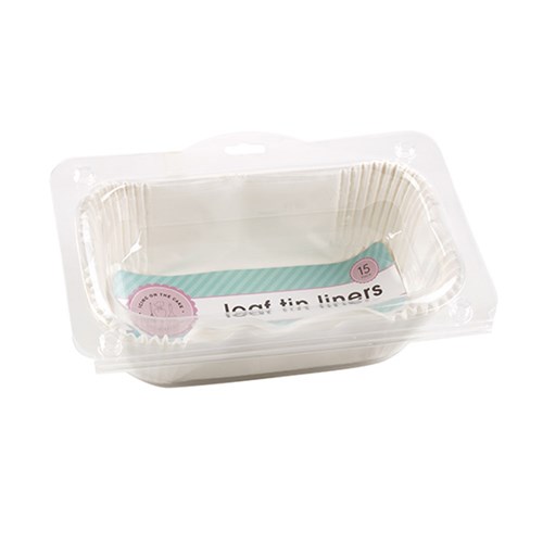 Liners Loaf Tin 15pk 30gsm 19x9x6.5cm
