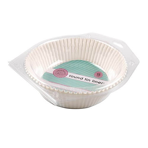 Liners Round Tin 15pk 30gsm Dia22cm