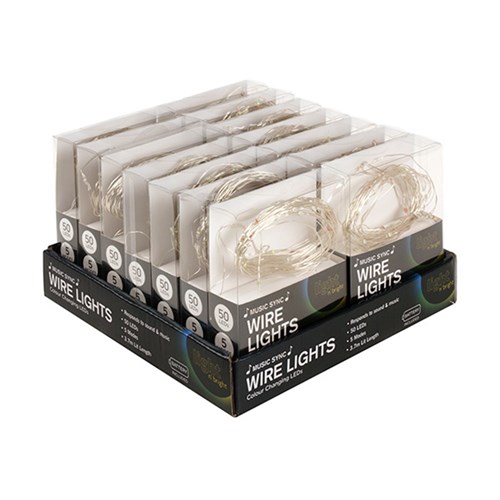 Lights Music Sync 50 Micro RGB LED Battery Operated PDQ