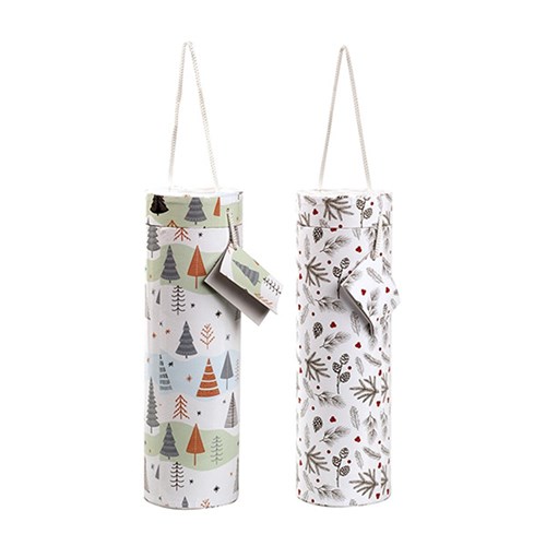 Gift Box Xmas Wine Bottle 10x33cm Contemporary