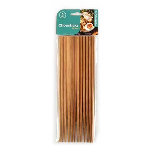 Chopsticks Bamboo 6 Pairs 24cm
