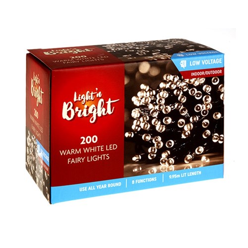 Lights Fairy Warm White Pk200