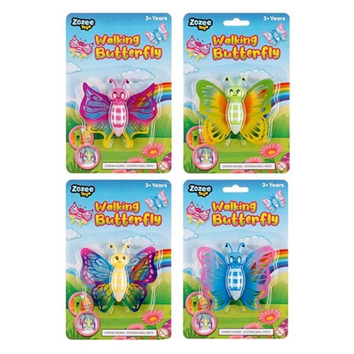 Toys Walking Butterfly 4 Asst Cols