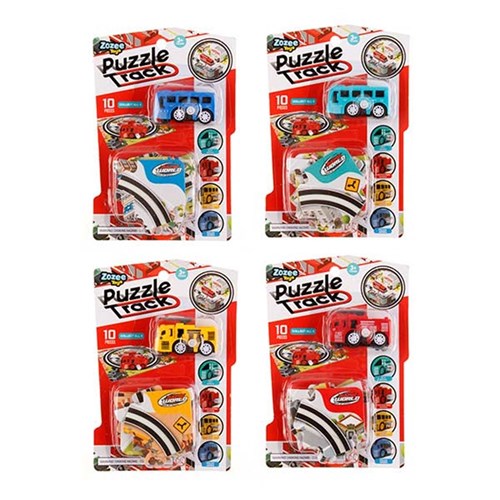 Toys Wind Up Puzzle Track 4 Asst Cols