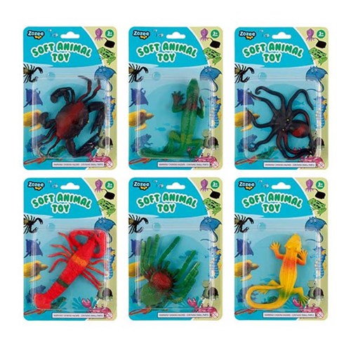 Toys Soft Animal Set 6 Asst