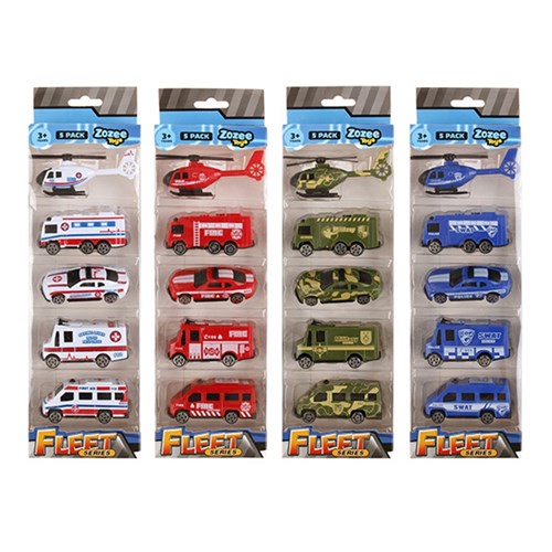 Toys Cars Slide 7cm 5pk 4 Asst