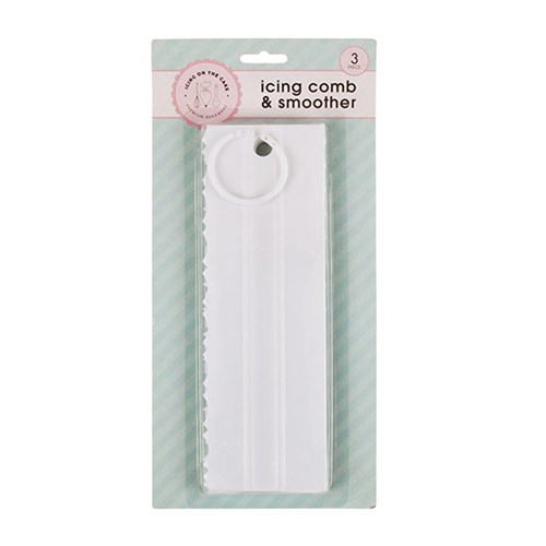 Cake Tool Icing Comb & Smoother 3pk 29.5x13.5cm