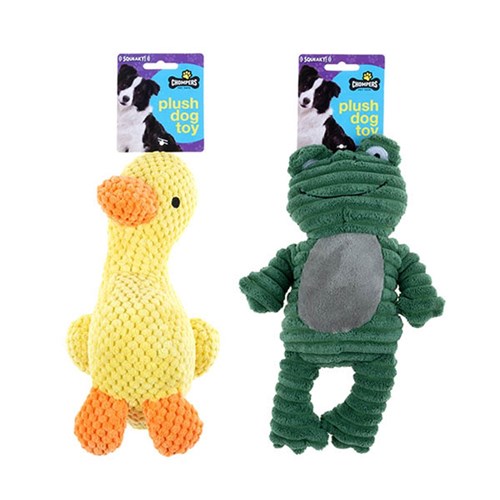 Dog Toy Plush Frog / Duck Squeaky 2 Asstd