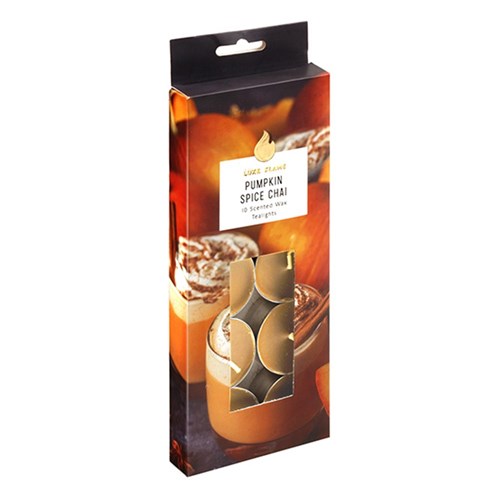 Tealights Scented 4 Hour Pk10 Pumpkin Spice Chai