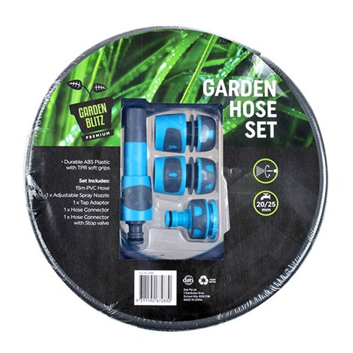 Hose Garden PVC 5Pc Set 15M