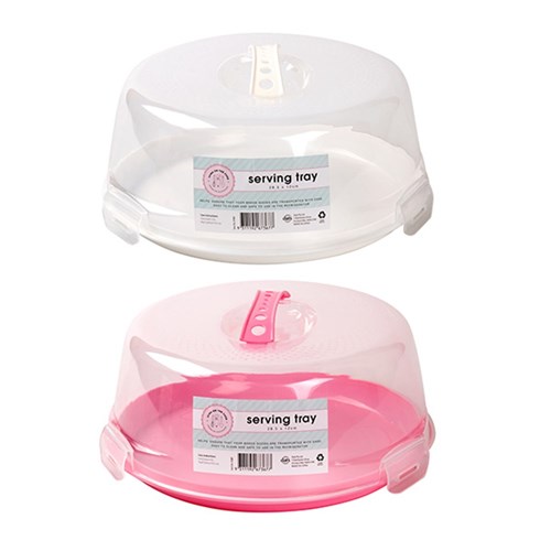 PP Platter Cake Serving Tray w Lid 28.5x12cm 245gr