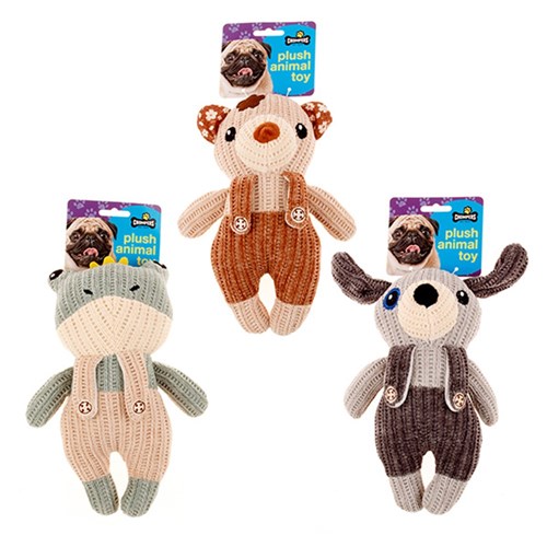 Dog Toy Plush Animal 3 Asst