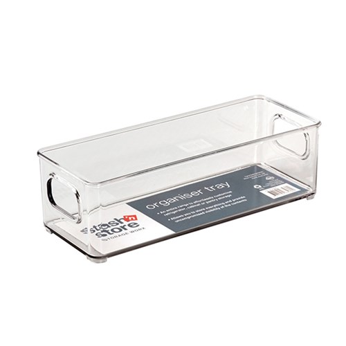 PET Organiser Tray Rectangle 25.5x9x7cm