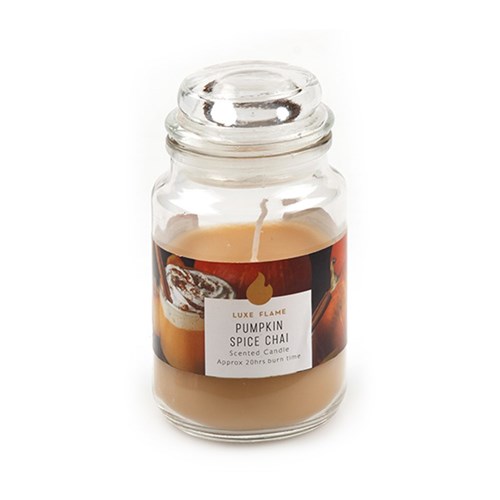 Candle Scented in Jar w Lid Pumpkin Spice Chai